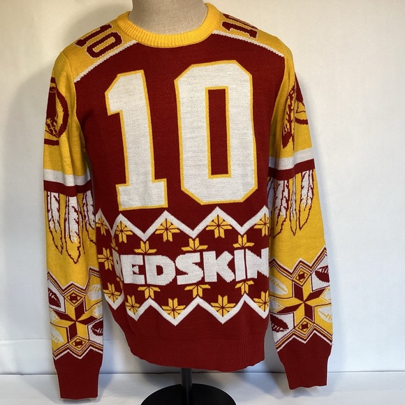 NFL Washington Redskins Griffin III Ugly Christmas Sweater Men’s size Medium - Picture 1 of 11